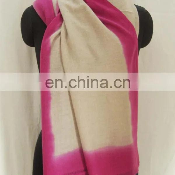 Gauze Pashmina Wool Shawl Stoles With Ombre Dye 2017 photo-2