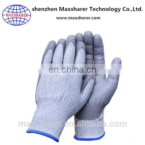 Safety Cleanroom PU Palm Fit Carbon ESD Gloves photo-2