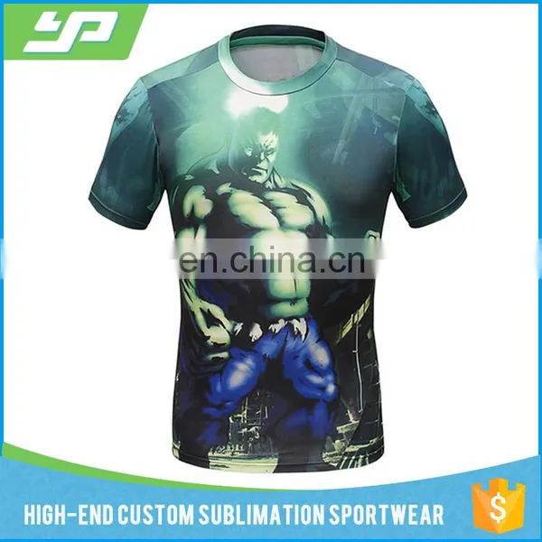 High Quality Compression Sublimated Rash Guard Men Spandex Exercise Custom Printed Rash Guard photo-3