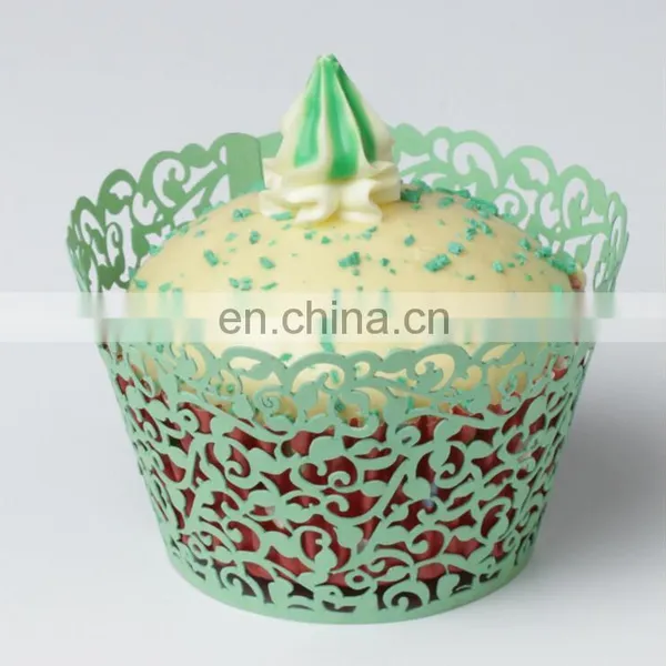 Cupcake Wrappers Filigree Vine Cake Wraps Wedding Birthday Decorating photo-2