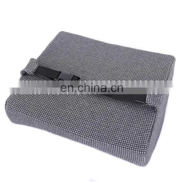 Hot Sale Grey Memory Pillows Soft Sleep Pillow Car Waist Cushion Memory Foam Pillow for Travel Sleeping photo-3