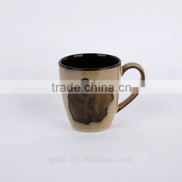 16-piece Reactive Glaze Stoneware Dinnerware Set With Poppy Hand Printing photo-3