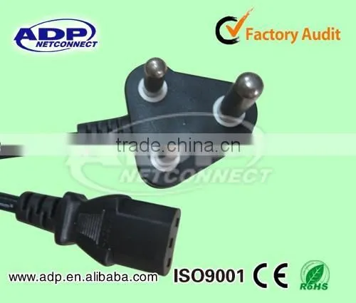 VDE Standard European AC Power Cord With D04 Plug Steam Iron Power Cord CE/VDE Approved With Colored Braided Power Cord H03RT-H photo-2