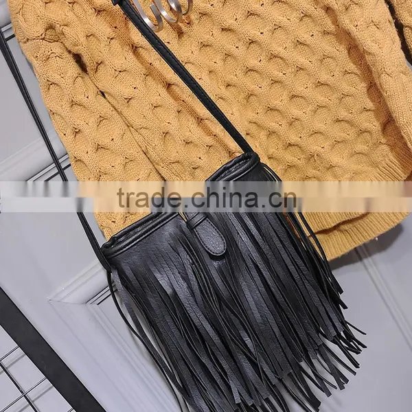 C88891A Hot Sale Ladies Chain Fringe Shoulder Bag Tassels Chain Bags photo-4