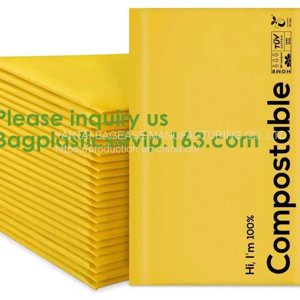 Courier Mail, Mailer, Biodegradable Mailing Holographic Cushion Envelopes Exterior Size Matte Metallic Red Bubble photo-5