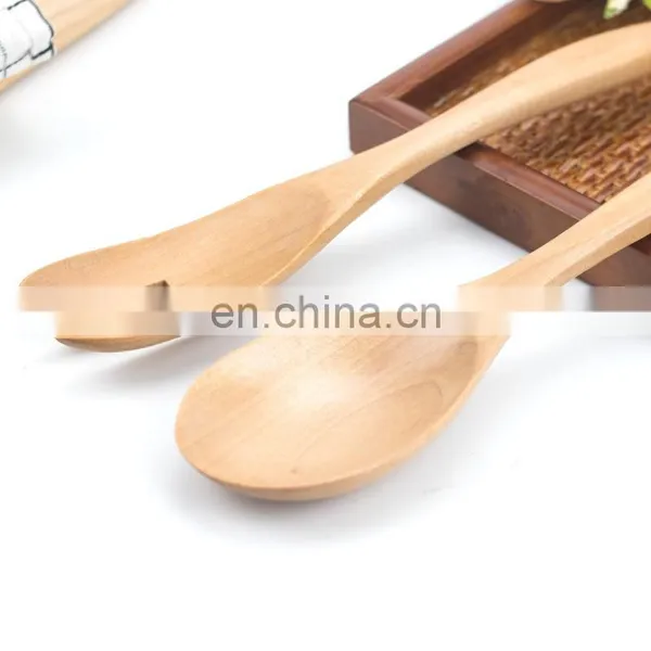 Practical Bamboo Wooden Salad Bowl With Wooden Spoon and Fork Set photo-4