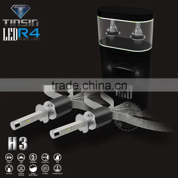 R4 Led Car Headlight Bulb H3 30w 40w 4800lm Headlamp From Tinsin Manufacturer photo-2