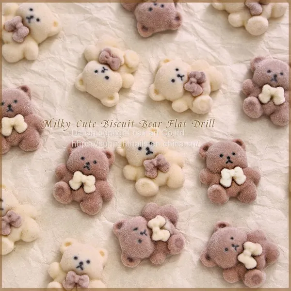 Christmas Cartoon Nail Accessories New Ice Cream Donuts Cute Little Bear Snowman Three-dimensional Nail Decoration Diamond photo-2