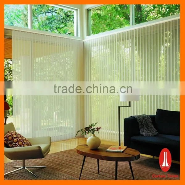 Curtain Times White Vertical Blind in Motorized Living Room