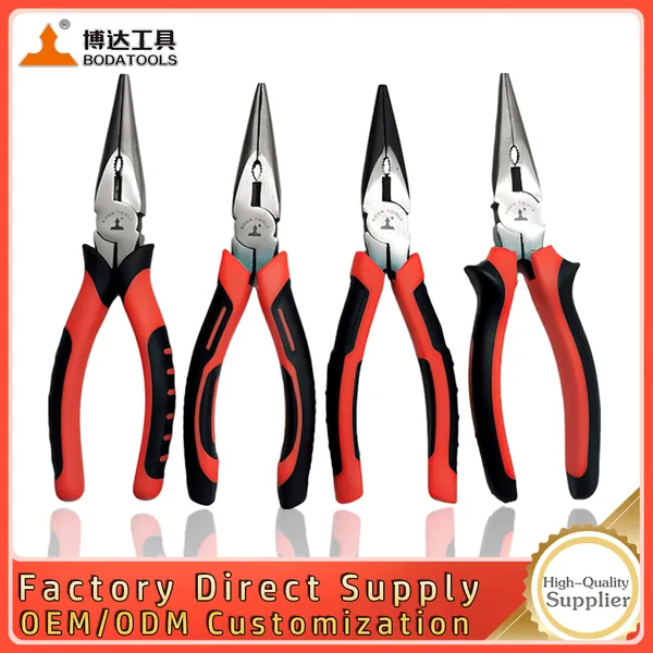 Industrial-grade Pointed Pliers 6 Inch and 8 Inch Multi-function Wire Pliers for Wholesale and OEM Customization