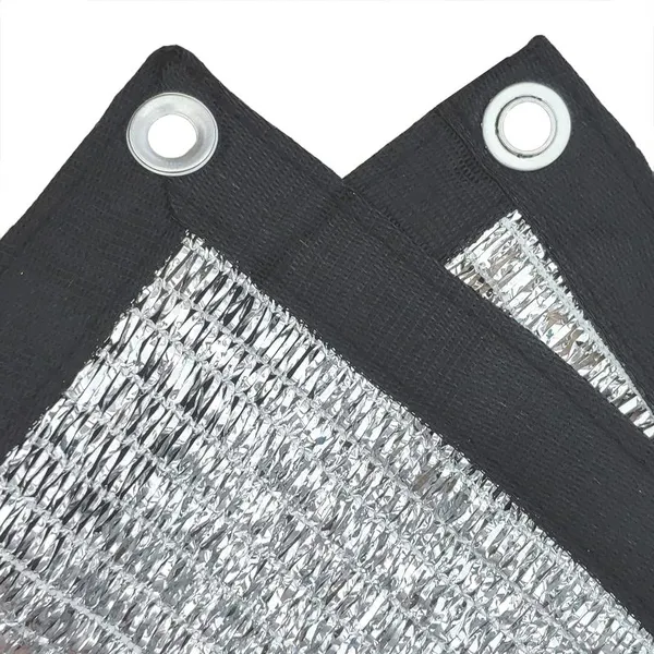 70% Reflective Shade Cloth Mesh With Grommets, Sun Block Fabric Protective Covering