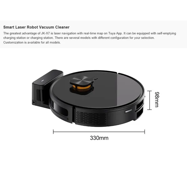 PUREROBO X7-Robot Vacuum Cleaner With APP & Remote Control 3 In 1 Wet Dry Mopping & Sweeping & Vacuum 360°Detection Lidar Sensor Real-time Mapping photo-3