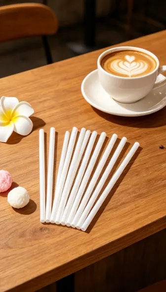 Striped Biodegradable Event Paper Straws photo-3