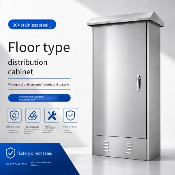 304 Stainless Steel Floor-standing Power Distribution Cabinet, Outdoor Waterproof Control Cabinet, Supports Non-standard Customization, Factory Direct Sale