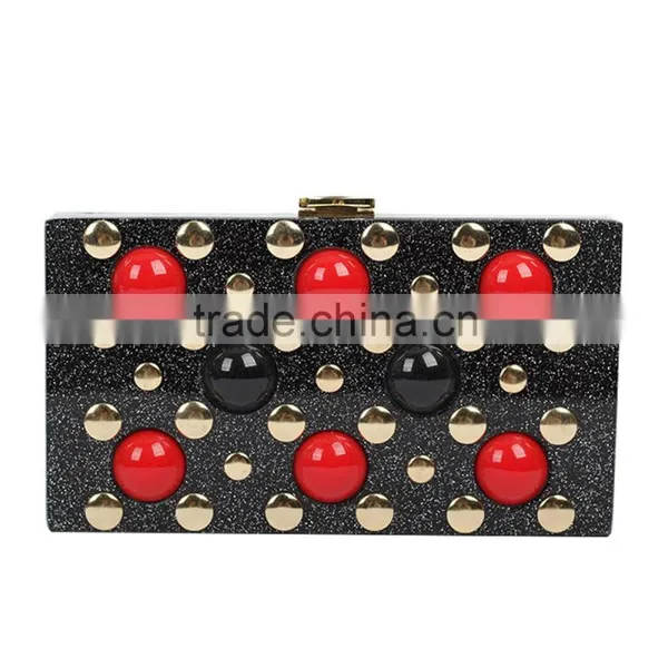 2016 Evening Party Bag,Acrylic Lady Evening Bag,Customized Box Clutch Evening Bag