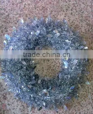 Silver Tinsel Holographic Garland
