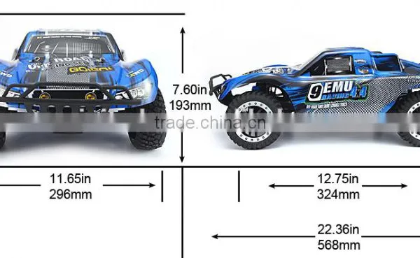 Minitudou High Speed Car Large 2.4G 4D RC Brush Monster 1/10 Electric Short Course Truck 1:10 Scale Model Trucks photo-4