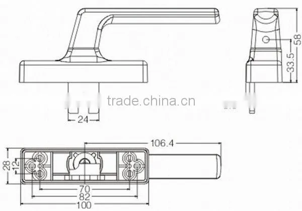 Aluminium Door Handle,Casement Handle,Door&Window Accessory,JW9003A photo-2