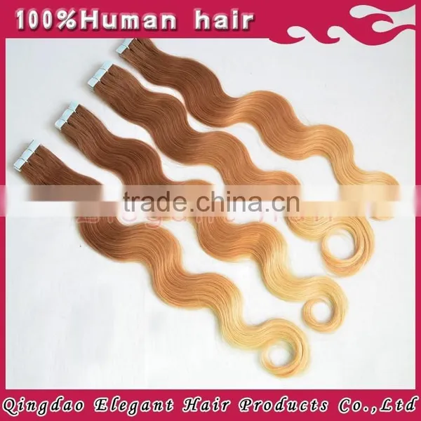 7A Cheap Blonde Curly Tape Hair Extensions photo-2