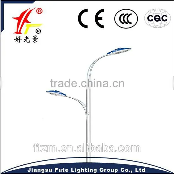 Best Design 3-15M Outdoor Street Lighting Pole With Double or Single Arm, Hot-dipped Galvanized & Plastic Coating photo-4
