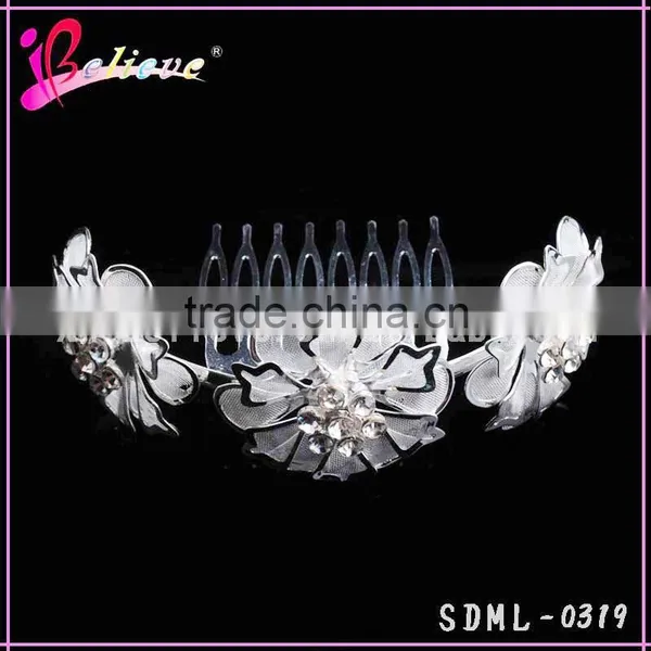 China Products Bridal Hair Jewelry Wholesale Metal Silver Hair Jewelry Hair Cutting Comb