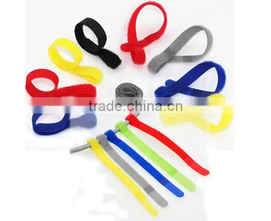 High Quality Colorful Adjustable Hook and Loop Wire Cable Tie photo-3