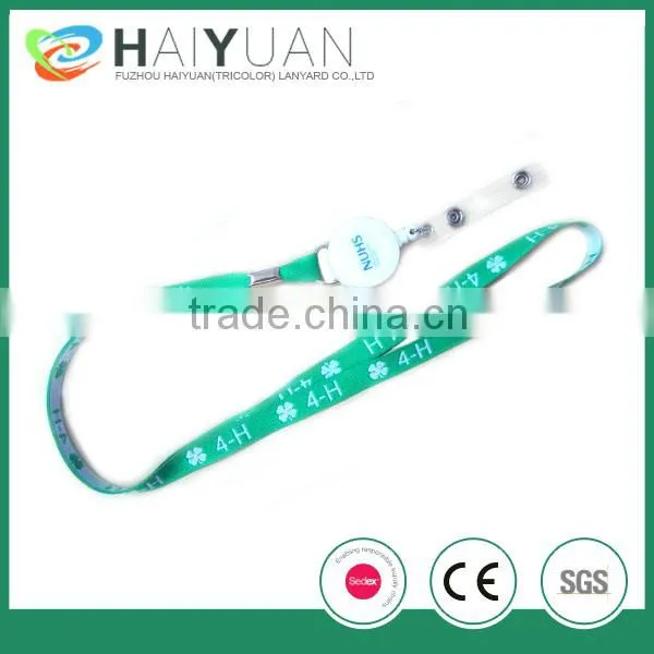 Flat Woven Lanyard With Name Badges Reel