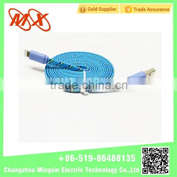 OEM 1M Fabric Braided USB Data Charger Cable for Iphone5/5S /6 /6s 6Plus Nylon Cord photo-2