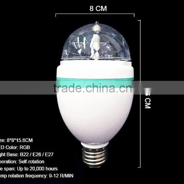 Christmas Stage Home Party Decorative Auto Rotating Mini LED Laser Light Bulb Disco Ball for Sale Quality Choice photo-2
