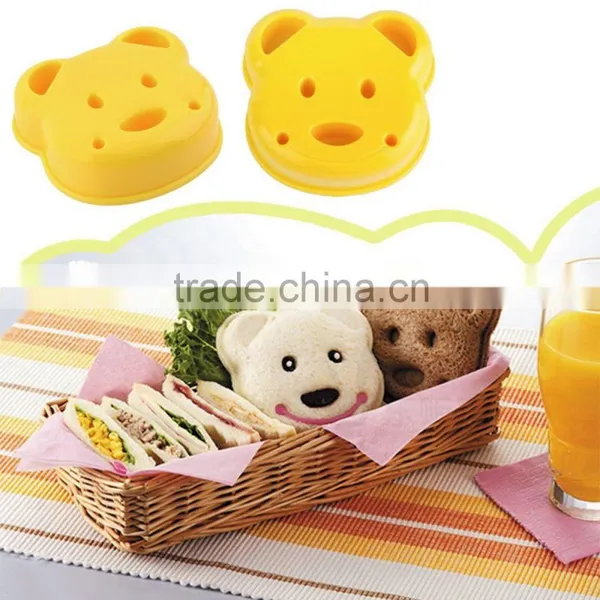 2015 New Home DIY Cookie Cutter Plastic Sandwich Toast Bread Mold Maker Cartoon Bear Cake Mold Cooking Tools photo-5