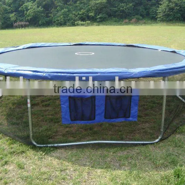 13FT New Recreational Trampoline With Ground Secured Net