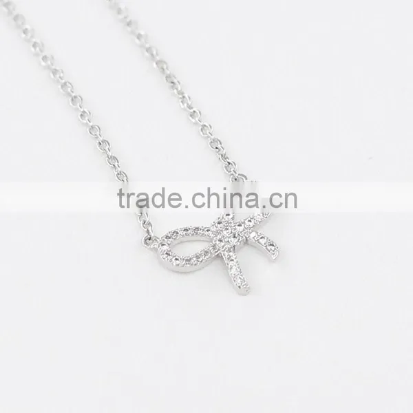 2016 Fashion Butterfly Design Crystal Necklace photo-5