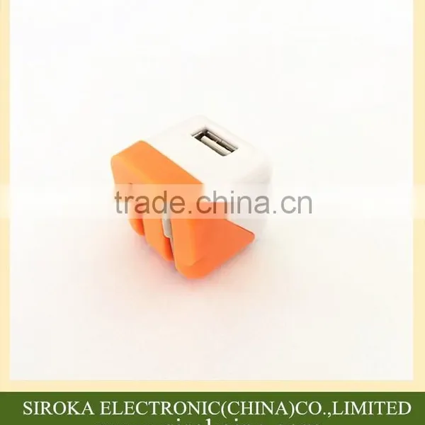 Customized Colors Univesal Single USB US Plug Charger Adapter 5V 1A for Smartphones photo-2