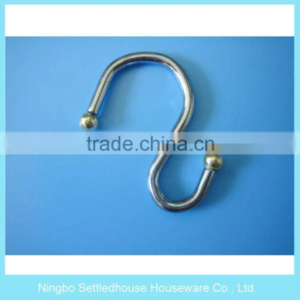 Bathroom Cheap Simple Installation Stainless Steel Shower Curtain Hooks