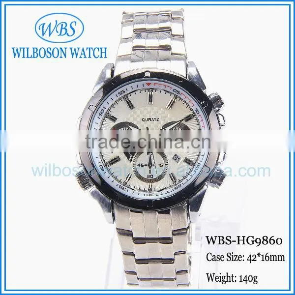 Hottest Watches Men Japan Movt Quartz Watch Stainless Steel Watch