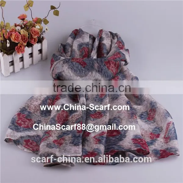 Wholesale Voile Leopard Scarf photo-2