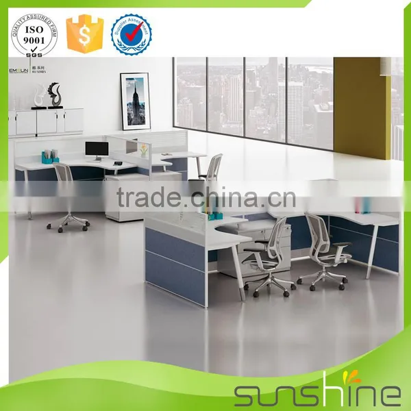 YS-SW08 Sunshine Furniture Cubicle Office Workstation 2 Seats With Glass Partition photo-2