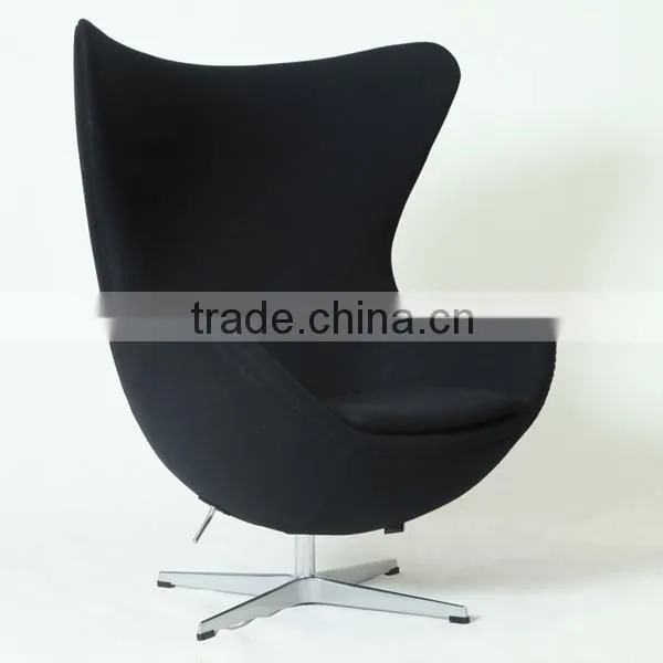 Arne Jacobsen Furniture Replica Egg Shaped Fiberglass Shell Swivel Lounge Chair photo-2