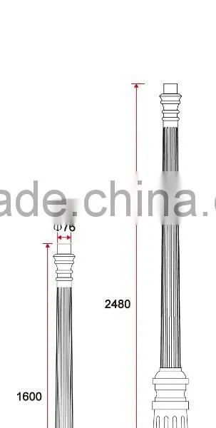 B013 Hight Crafts Aluminum Sand Casting Lighting Pole photo-2