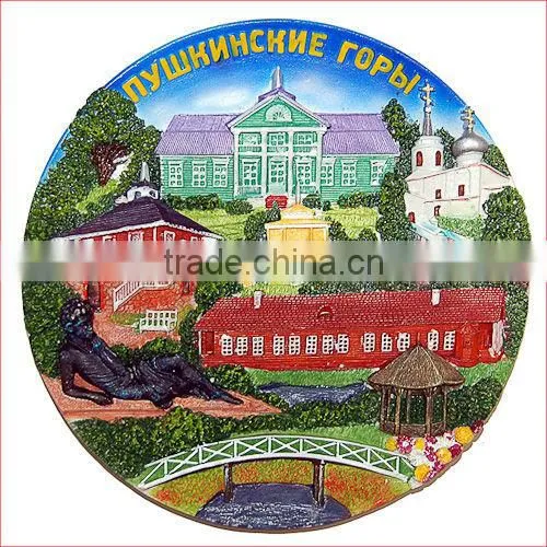 Resin Handmade Russia Landscape Souvenir Decorative Plate