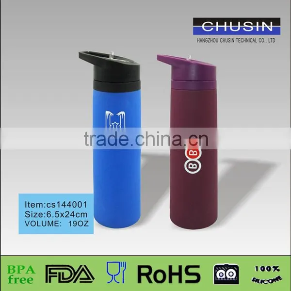 Convenient Collapsible Squeezable Travel Water Silicone Bottle