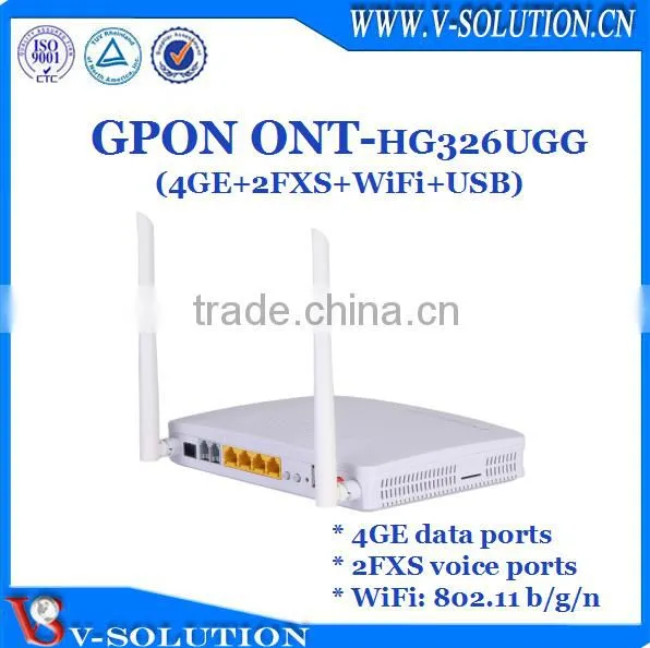 4LAN+2POTS+WiFi+USB GPON ONT GPON ONU Home Gateway Support IPTV/VoIP/PPPoE for FTTH Smart Home Solution photo-2