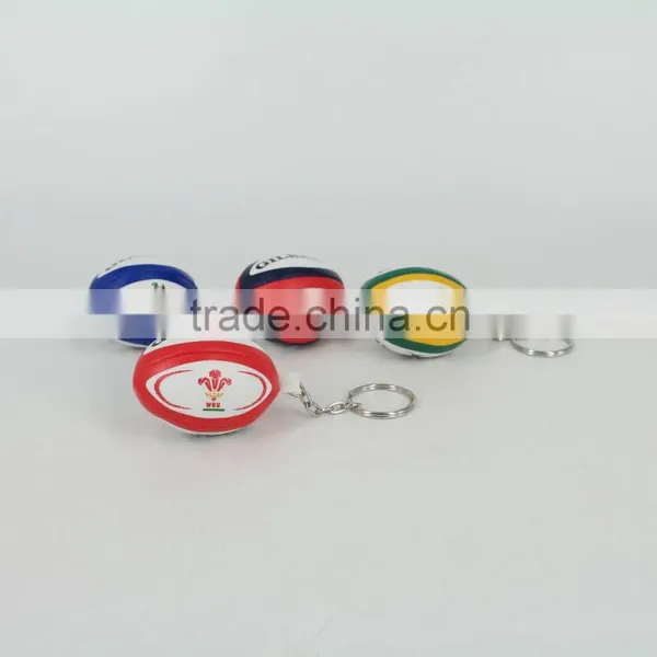 Promotion Cheap Cute Rugby Ball Keychain,2016 Promotional pu Mini Rugby Ball Stress Ball Keychain photo-6