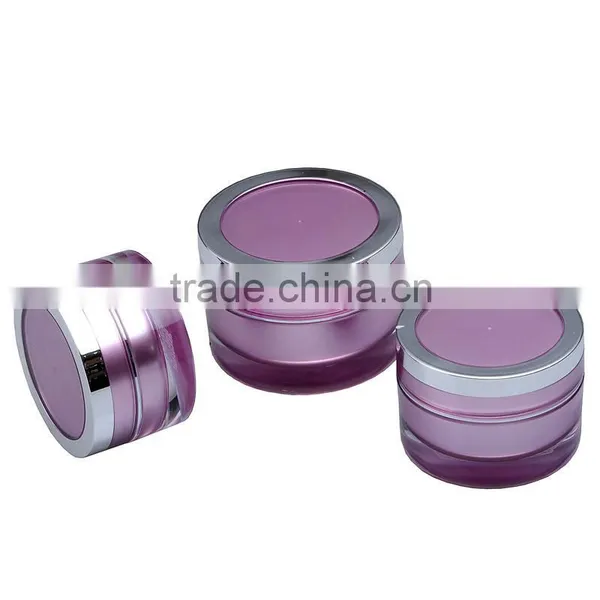 Cosmetic Round Shape Acrylic Jar With Plasted Cover photo-2