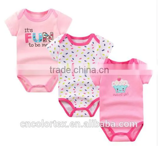 High Quality Summer Baby Boys and Girls Short Sleeve Bodysuit photo-3