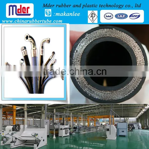 Mder 4SH 4SP SAE and DIN Steel Wire Inforced Spiraled Hydraulic Rubber Hose photo-2