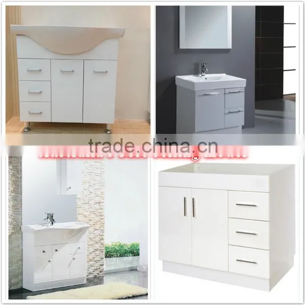High Gloss PVC/MDF Bathroom Cabinets European Modern Style,foshan Banthroom Cabinets