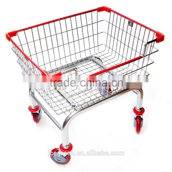 Metal Laundry Cart With Double Pole Rack photo-2