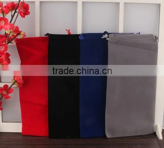 10*25cm In Stock High Quality Black Jewelry Velvet Gift Custom Velvet Jewelry Bag photo-2