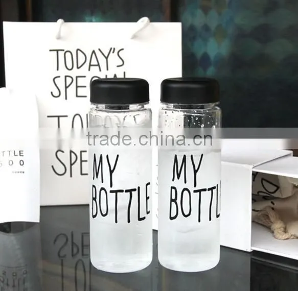 500ml Water Cup Transparent My Bottle / Lemon Juice Bottle / Plastic Water Bottle photo-2